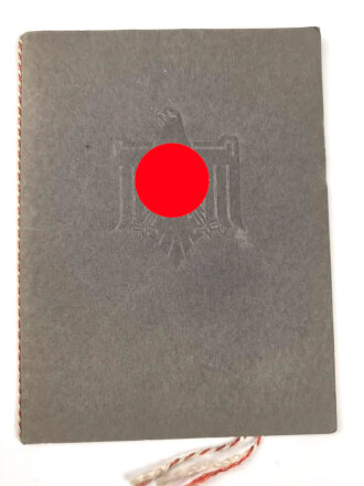 Soldbuch Heer, Ersatzausfertigung ausgestellt am 31.8.1944 bei Grenadier Btl. 110 Saargemünd.