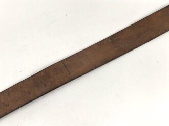 Koppelriemen Reichswehr, ungeschwärzt, Messinggegenhalt, Gesamtlänge 98cm