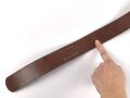 Koppelriemen Reichswehr, ungeschwärzt, Gegenhalt aus Neusilber, Gesamtlänge 101cm