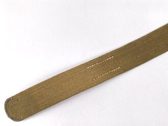 Koppelriemen in Tropenausführung Wehrmacht. Späte Ausführung mit Reichsbetriebsnummer, Gesamtlänge 83cm