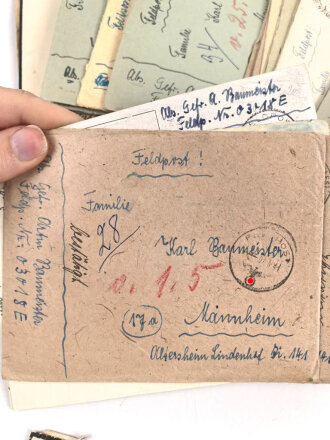 Konvolut Feldpost eines Angehörigen im Grenadier Regiment 554, Gefallen am 18.7.44 bei Dolsk ( Ukraine )