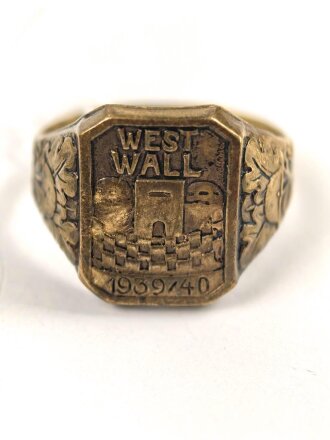 "Westwall 1939/40 " Fingerring in gutem Zustand, Höhe 17mm