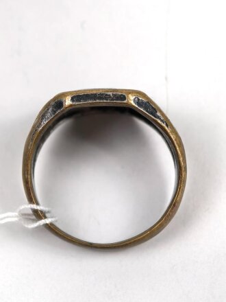 " Ich beklage einen He..." Fingerring, stark getragenes Stück, Höhe  15mm