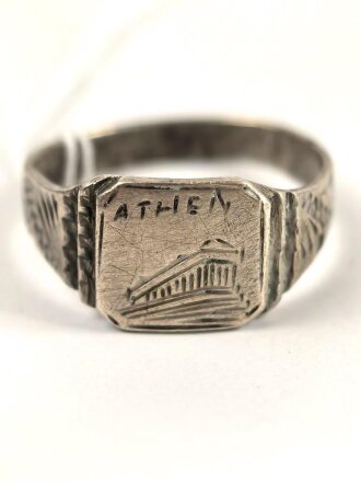 " Athen " Fingerring, getragenes Stück, Höhe 10mm