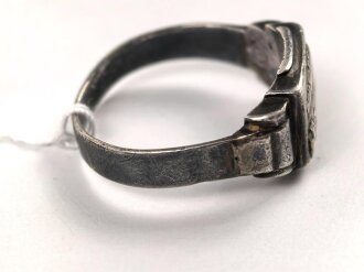 " Parthenon " Fingerring, getragenes Stück, Höhe 11mm