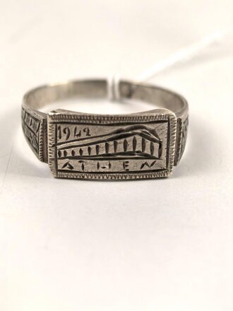 " Athen 1942" Fingerring, getragenes Stück, Höhe 9mm
