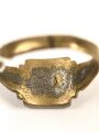 " Saloniki 1941 " Fingerring mit Hakenkreuz, stark getragenes Stück, Höhe 12mm