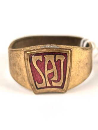 Sozialistische Arbeiterjugend Deutschlands " SAJ"  Fingerring, verbogen, Höhe  14mm