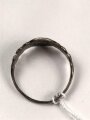 "Turnerbund" Fingerring in gutem Zustand, Höhe  9mm. Kein Hakenkreuz oder Sonnenrad, sondern vier "F" für "Frisch, Fromm, Fröhlich, Frei" dem Wahlspruch der deutschen Turner