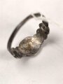 "Turnerbund" Fingerring in gutem Zustand, Höhe  9mm. Kein Hakenkreuz oder Sonnenrad, sondern vier "F" für "Frisch, Fromm, Fröhlich, Frei" dem Wahlspruch der deutschen Turner