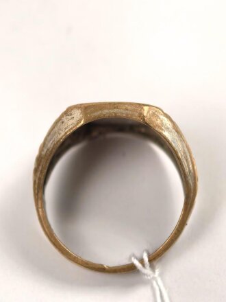 "Wir fahren gegen Engelland" Fingerring,  getragenes Stück, Höhe 18mm