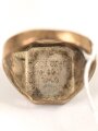 "Wir fahren gegen Engelland" Fingerring,  getragenes Stück, Höhe 18mm