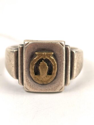 "Minensucher" Fingerring,  stark getragenes Stück, Höhe 16m