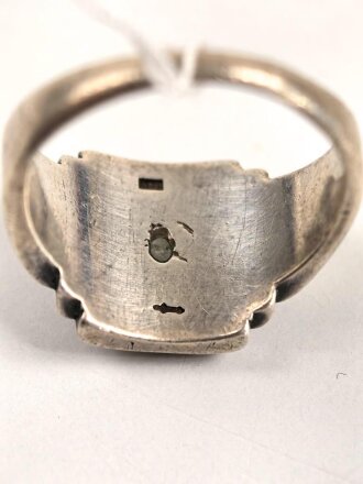 "Minensucher" Fingerring,  stark getragenes Stück, Höhe 16m