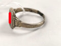 "Hakenkreuz" Fingerring für Damen, stark getragenes Stück, Höhe 9m