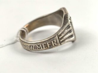 Luftwaffe "Flak am sch. Meer"  Fingerring, getragenes Stück, Höhe 13mm