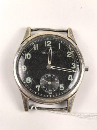 Dienstuhr Heer der Marke "Helios", Krone fehlt,