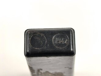 Preßmassebehälter "Caporit" Tabletten ( Desinfektionsmittel ) der Wehrmacht, leer, datiert 1942