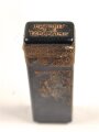 Preßmassebehälter "Caporit" Tabletten ( Desinfektionsmittel ) der Wehrmacht, leer, datiert 1942