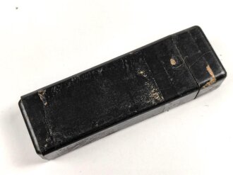 Preßmassebehälter "Caporit" Tabletten ( Desinfektionsmittel ) der Wehrmacht, leer, datiert 1942