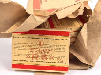 Schachtel Zigaretten "Reemtsma R6" ungeöffnet , Steuerbanderole mit Hakenkreuz, Sie erhalten eine ( 1 ) Schachtel aus der originalen Umverpackung