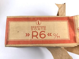Schachtel Zigaretten "Reemtsma R6" ungeöffnet , Steuerbanderole mit Hakenkreuz, Sie erhalten eine ( 1 ) Schachtel aus der originalen Umverpackung
