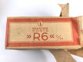 Schachtel Zigaretten "Reemtsma R6" ungeöffnet , Steuerbanderole mit Hakenkreuz, Sie erhalten eine ( 1 ) Schachtel aus der originalen Umverpackung