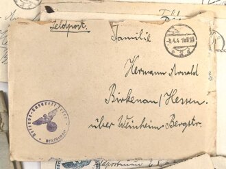 Konvolut Feldpost eines Angehörigen zunächst RAD dann Wehrmacht. Diverse Feldpostnummern, insgesamt  56 Belege
