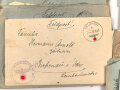 Konvolut Feldpost eines Angehörigen zunächst RAD dann Wehrmacht. Diverse Feldpostnummern, insgesamt  56 Belege