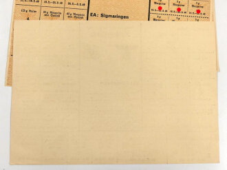 "Reichsfettkarte" der Stadt Sigmaringen,...