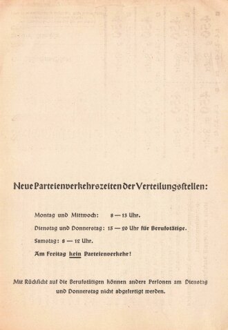 "Reichszuckerkarte" der Stadt München,...