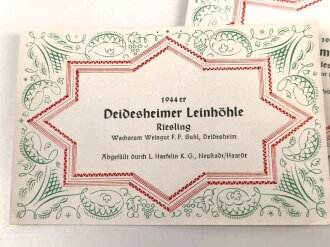 Etikett für eine Weinflasche "1944er...