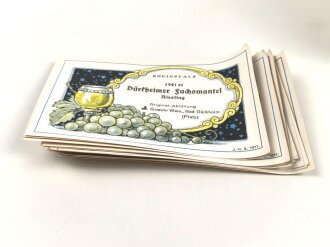 Etikett für eine Weinflasche "1941er Deidesheimer Fuchsmantel" Sie erhalten ein ( 1 ) Stück, an den Rändern jeweils leicht bestossen.