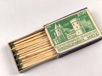 1.Weltkrieg , Pack "Sicherheitszündhölzer Deutsches Tor "der "Zündholzfabrik Metz", Sie rehalten ein ( 1 ) Stück aus der originalen Umverpackung