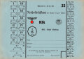 "Reichs-Fleischkarte" für Kinder bis zu 6 Jahren, gültig vom 12.1. bis 8.2. 1942, Ausgabestelle Stadt Amberg, DIN A5