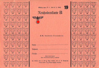 "Reichsbrotkarte" gültig vom 13.1. bis...