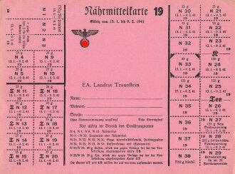 "Nährmittelkarte" gültig vom 13.1....