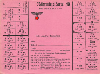 "Nährmittelkarte" gültig vom 13.1....