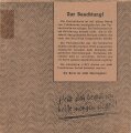 "Kontrollkarte für den Einkauf von Tabakwaren" der Stadt Wiesbaden, gültig vom 1.7. bis 31.12.1943, Maße ca. 14,5 x 15 cm