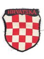 Heer Ärmelschild der kroatischen Freiwilligen in der Wehrmacht, getragenes Stück