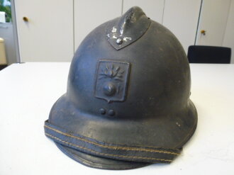 Frankreich 2.Weltkrieg, Stahlhelm Zivilschutz, komplett...