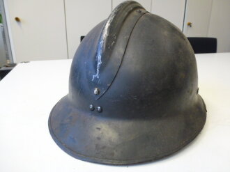 Frankreich 2.Weltkrieg, Stahlhelm Zivilschutz, komplett Original, selten