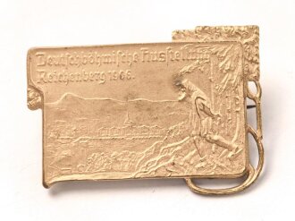 Tragbares Abzeichen "Deutschböhmische Ausstellung Reichenberg 1906" Breite 42mm