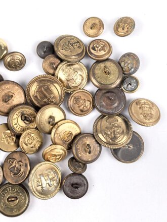 52 Stück Knöpfe International zum Thema " Marine"