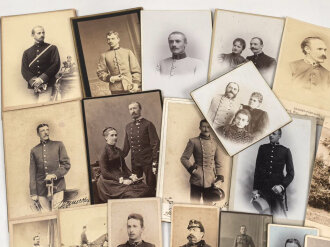 Österreich k.u.k., Konvolut meist Hartkartonfotos von Uniformierten, 41 Stück
