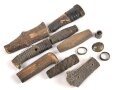 Konvolut Ersatzteile für Blankwaffen, Alter und Herkunft unbekannt.