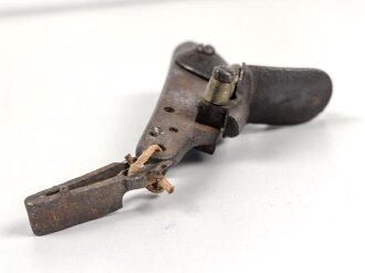 Teil einer Steinschlosspistole. Ohne Bezeichnung, Gesamtlänge 16cm