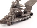 Teil einer Steinschlosspistole. Ohne Bezeichnung, Gesamtlänge 12,5cm