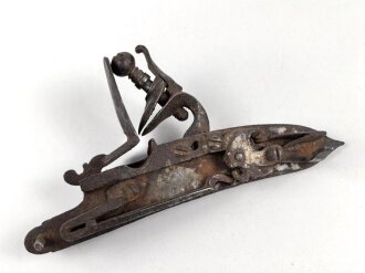 Teil einer Steinschlosspistole. Ohne Bezeichnung, Gesamtlänge 15cm