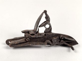 Teil einer Steinschlosspistole. Ohne Bezeichnung, Gesamtlänge  16,5cm